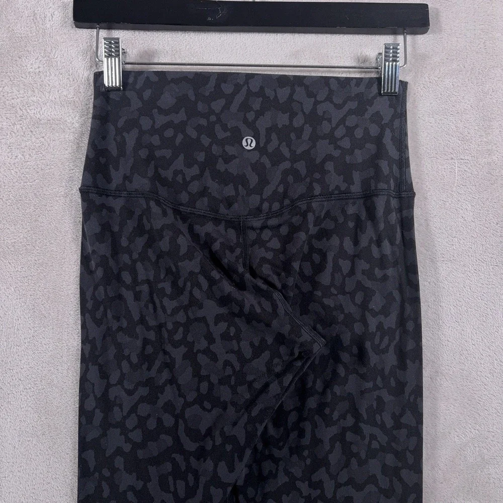 Lululemon Align Leggings Womens 6 Black Animal Print Performance Training